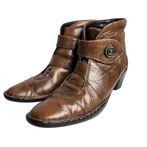 Josef Seibel Women’s Tina Ankle Boot Bootie size 39/ 8-8.5 Brown Genuine Leather